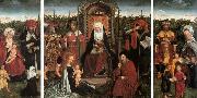 unknow artist Triptych with the Family of St Anne china oil painting reproduction